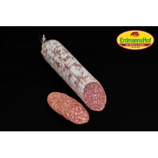 Mailänder Kreuzkümmelsalami in Scheiben