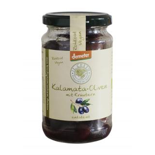 Glas Kalamata-Oliven ohne Stein