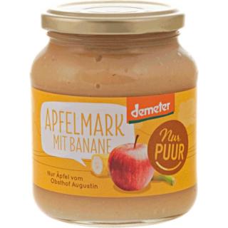 Glas Apfelmark mit Banane 360