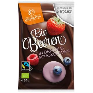 Beeren in 3erlei Schokoladen