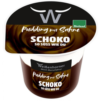 Pudding mit Sahne Schoko