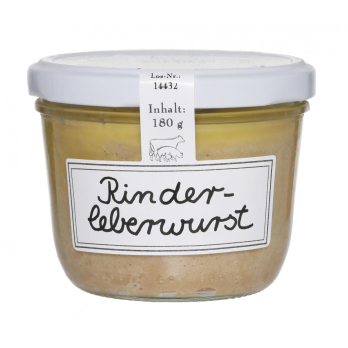 Rinderleberwurst Einwegglas