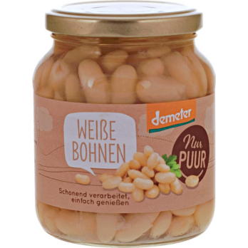 Glas Weiße Bohnen