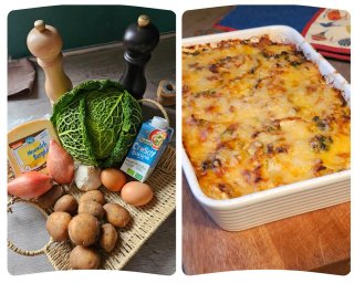 Wirsingkohl-Kartoffel-Auflauf