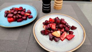 Gebratenes Fenchel und Rote Bete Gemüse