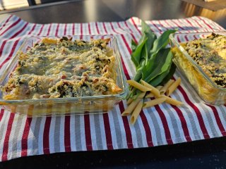 Nudel Penne-Bärlauch-Gratin