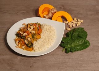 Kürbis-Kichererbsen-Curry