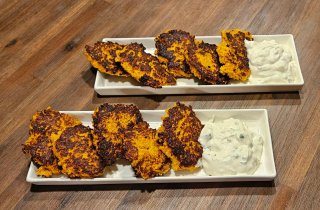 Möhrenpuffer mit Haferflocken