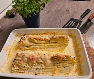 Chinakohl, überbacken mit Sahnesoße