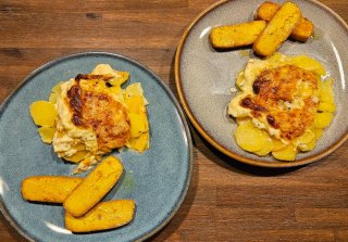 Steckrüben-Kartoffel-Gratin