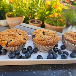 Heidelbeer-Haferflocken-Muffins