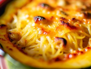 Spaghettikürbis überbacken