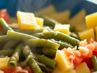 Buschbohnen als Schmelzige Gemüsepfanne