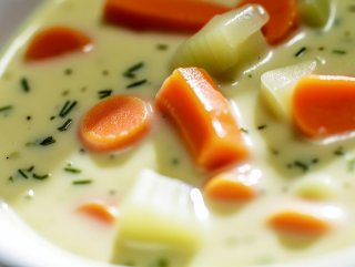 Rahmsuppe von Sellerie, Pastinaken und Möhren