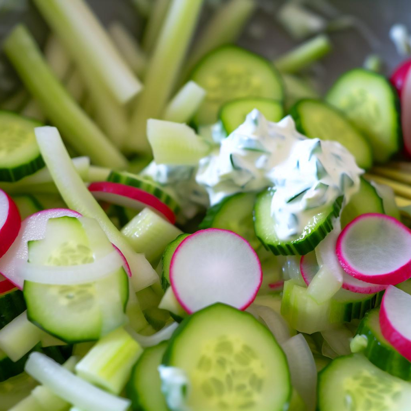 Gurken-Kohlrabi Salat