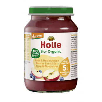 Apfel & Heidelbeeren Brei